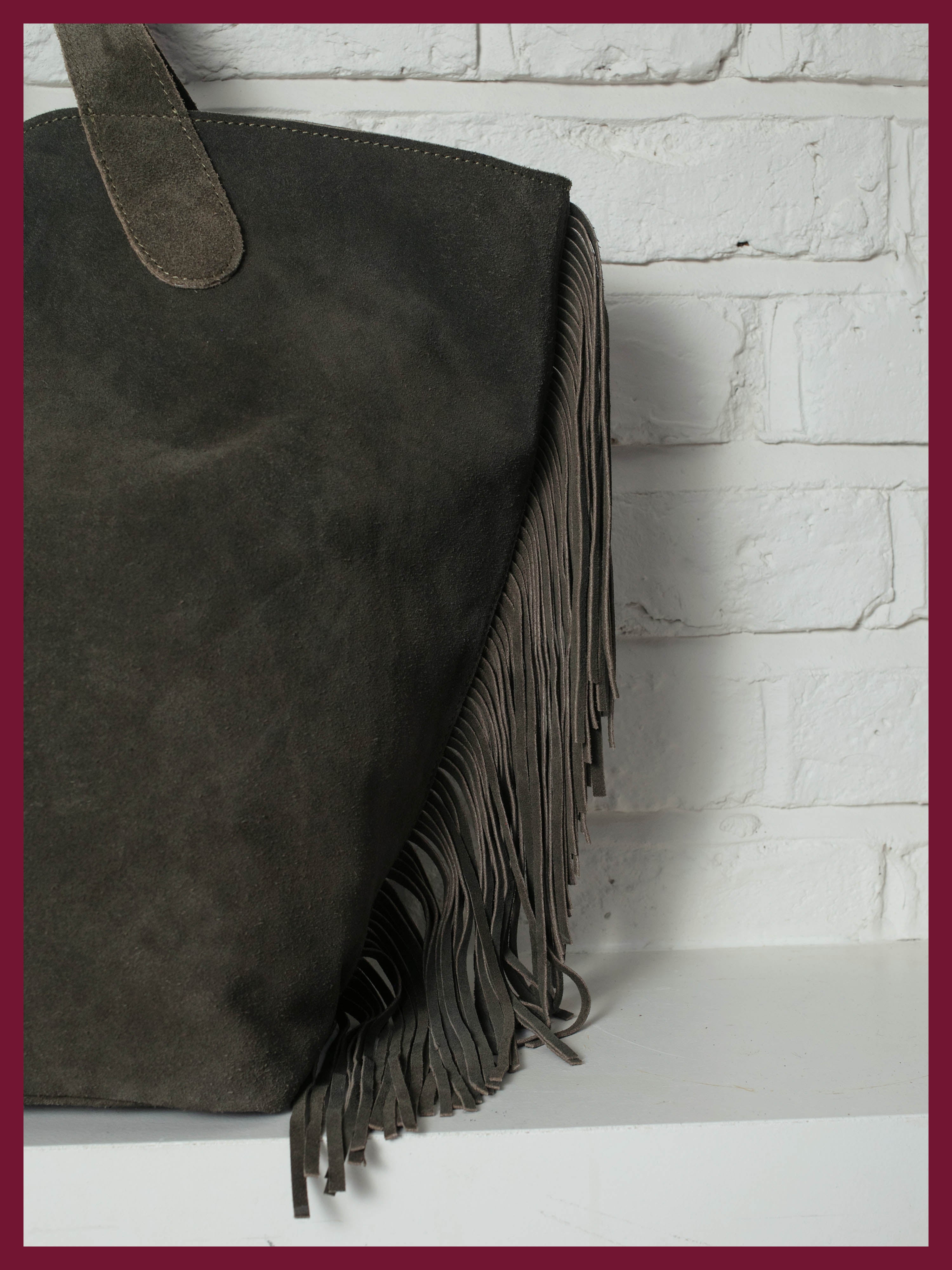 Vancouver Suede Tote - Olive