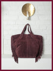 Vancouver Suede Tote - Plum