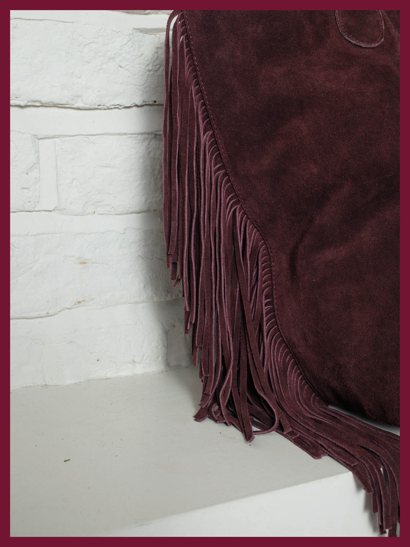 Vancouver Suede Tote - Plum