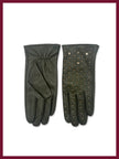 Tishan Studded Gloves in Khaki