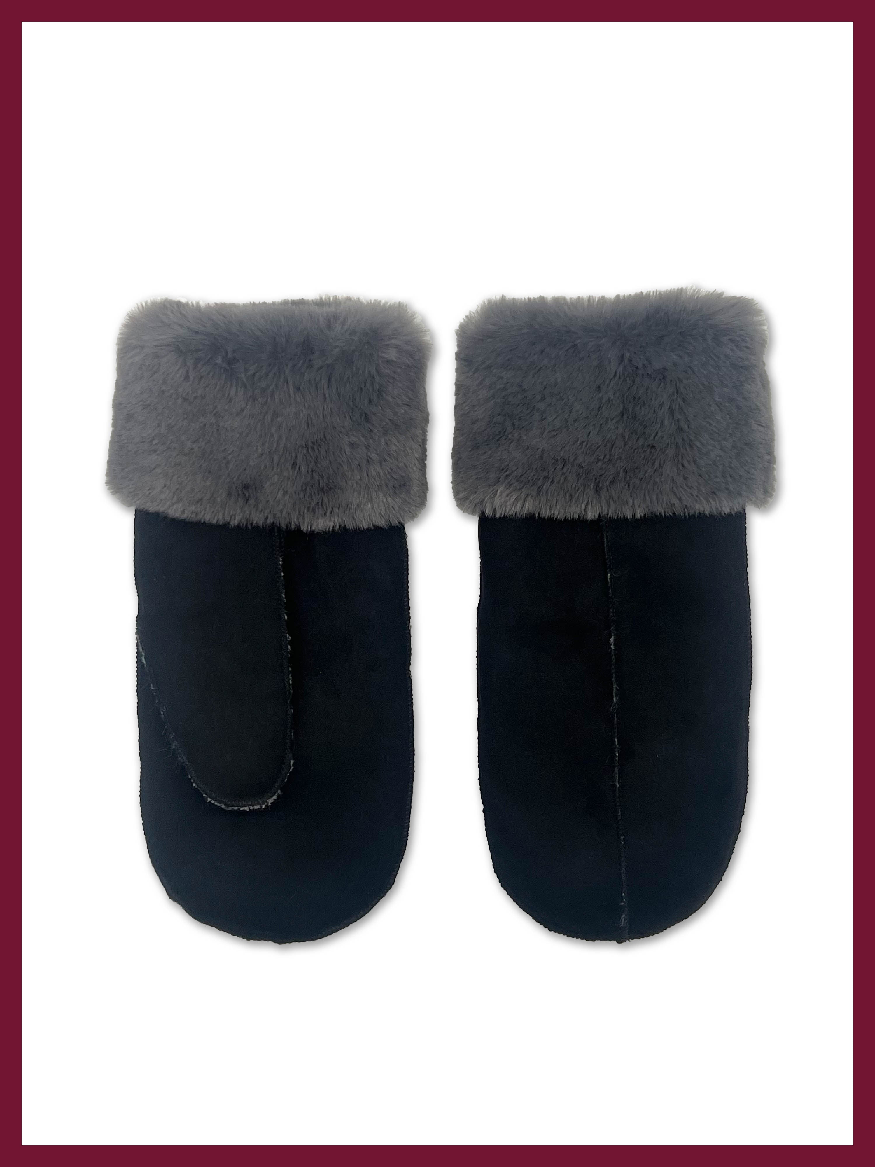 Fleur Mittens In Black