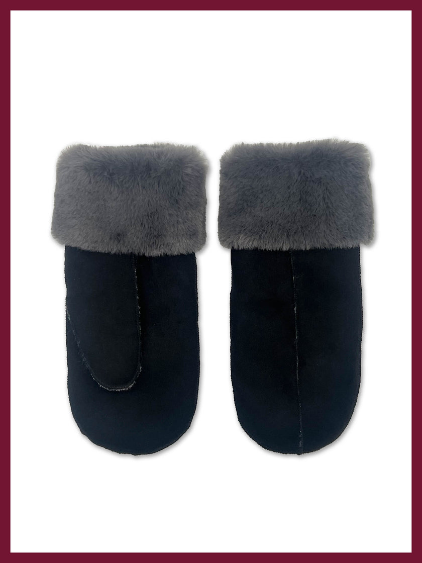 Fleur Mittens In Black