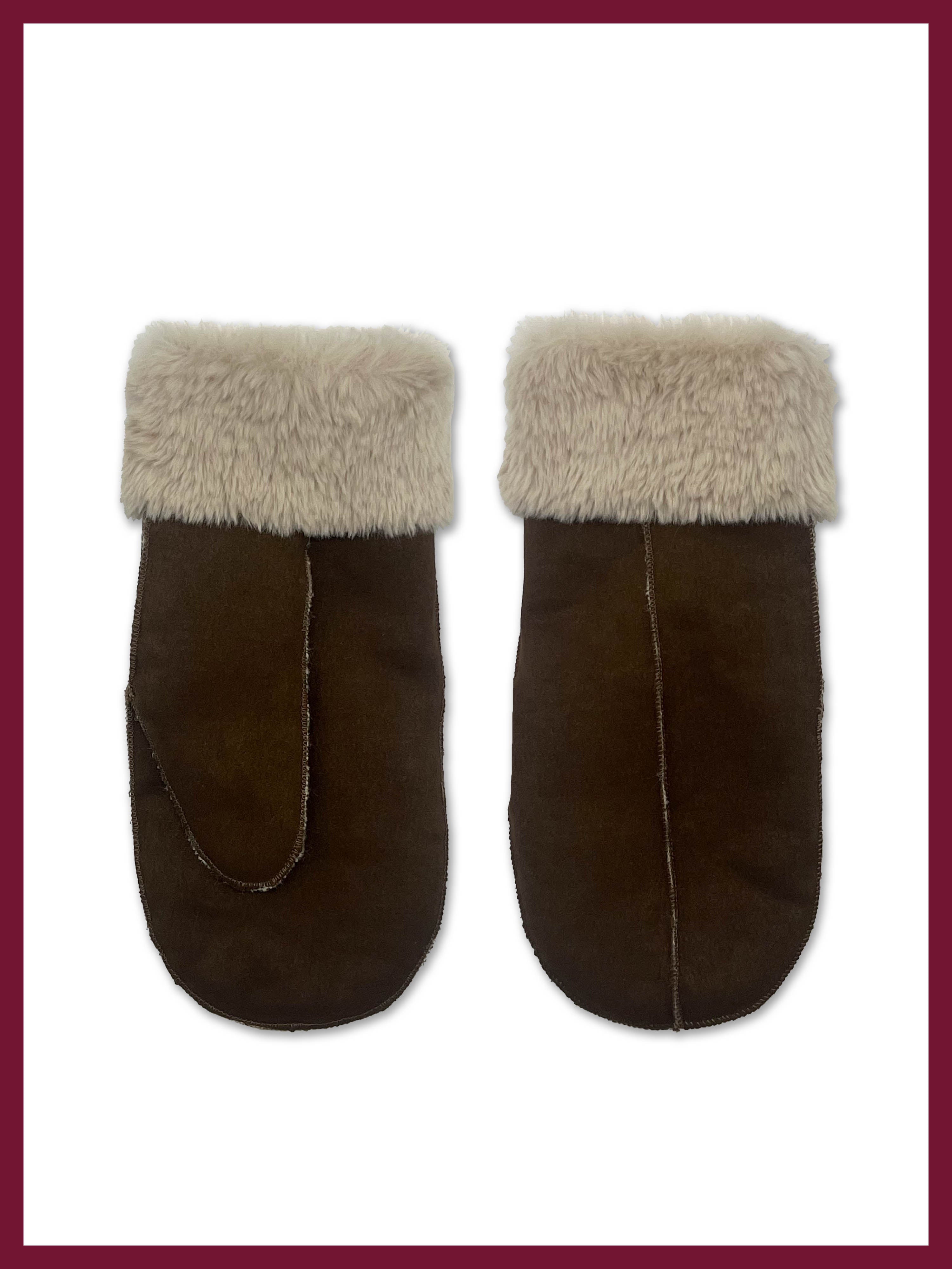 Fleur Mittens In Chocolate