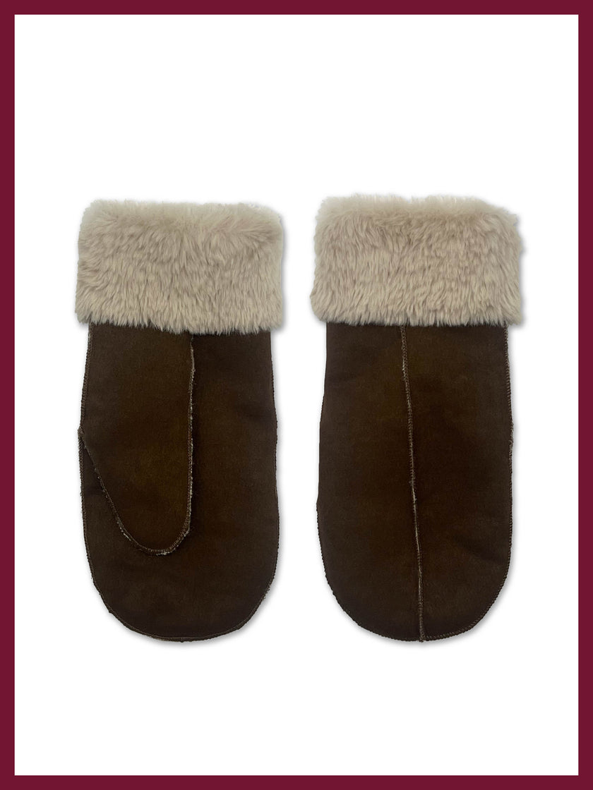 Fleur Mittens In Chocolate