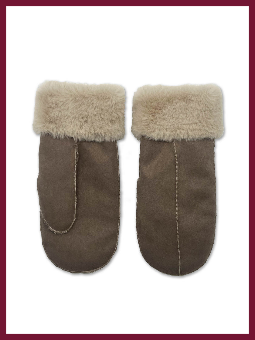 Fleur Mittens In Mink