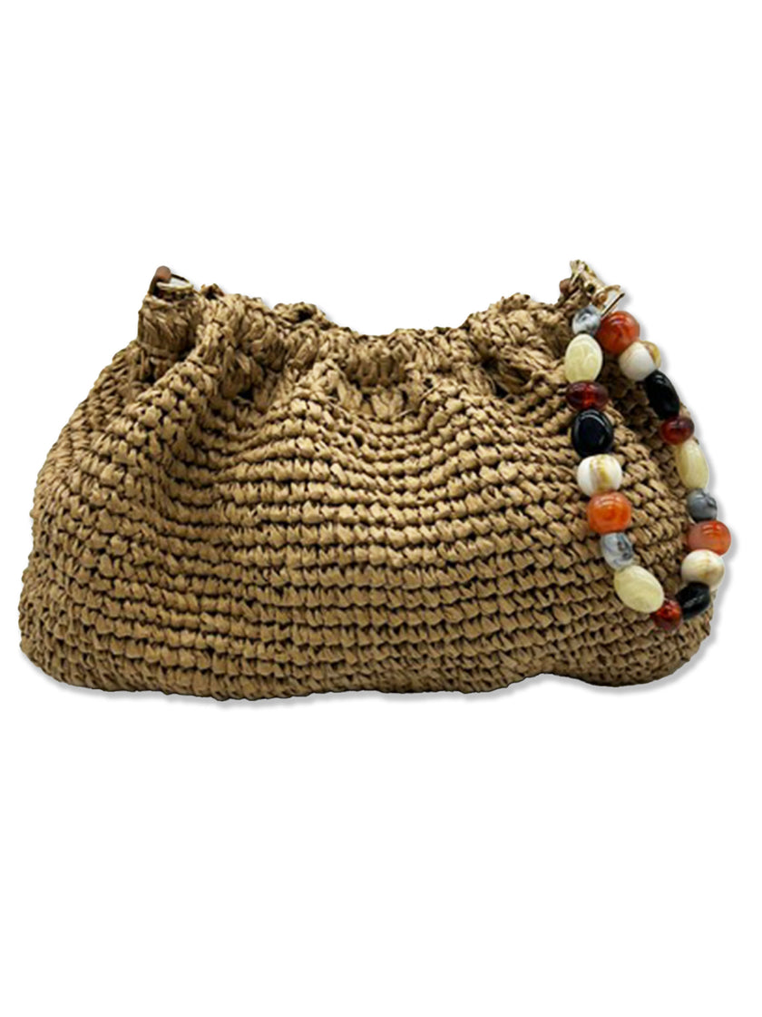 Yasmina Clutch Bag - Natural