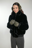 Tishan Studded Gloves in Khaki