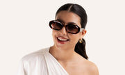 Billie Geometric Sunglasses In Tortoise