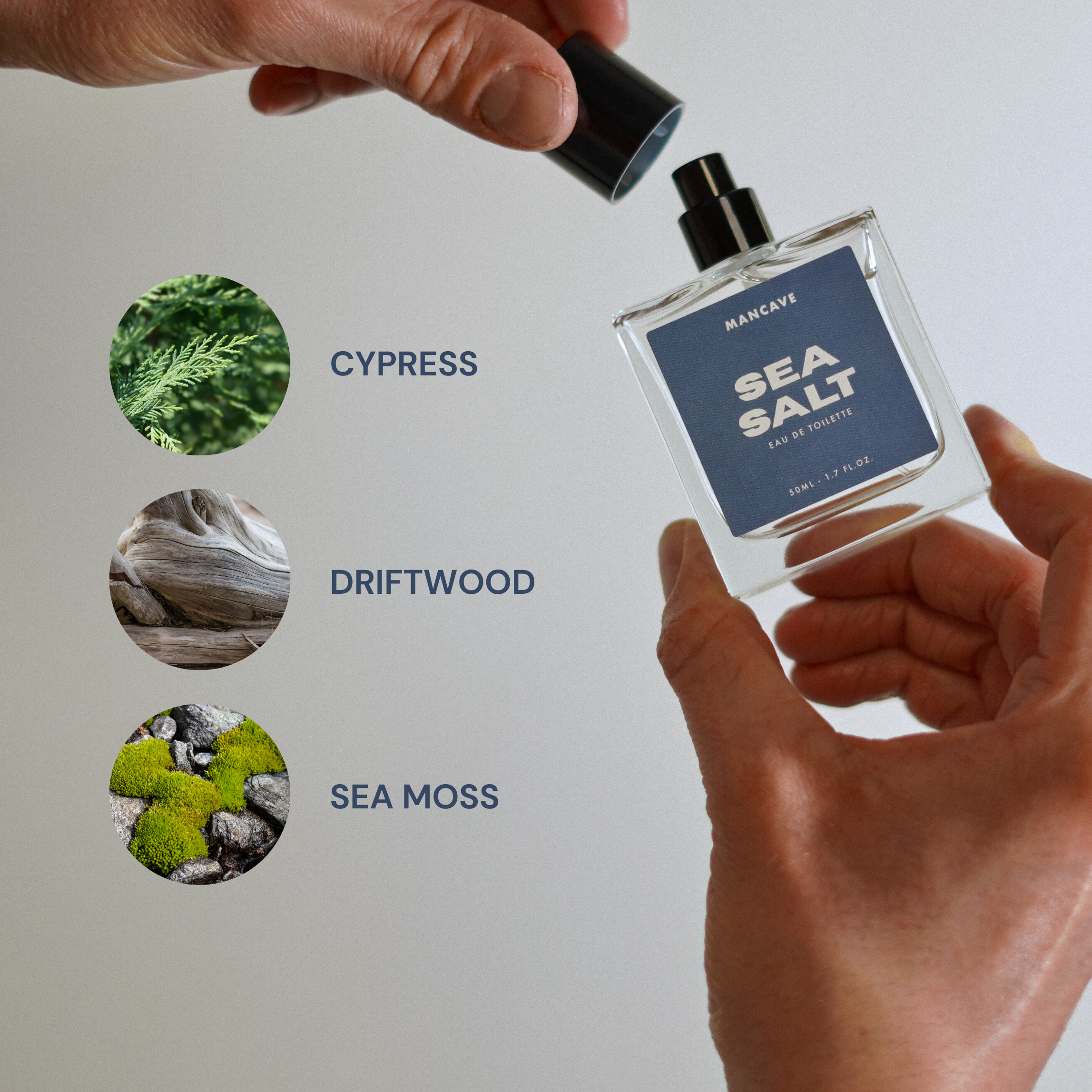 Sea Salt Eau De Toilette Spray 50ml, Mens Bodyspray, Gifts