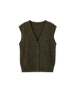 Castlerock Sleeveless Buttoned Cardigan - Military