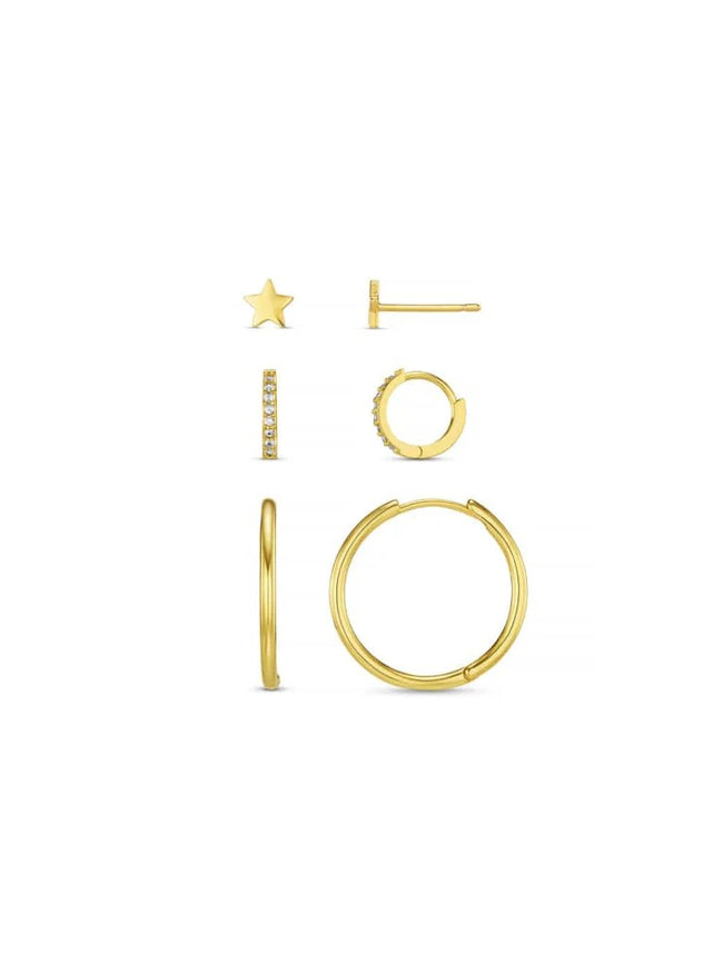 Orelia Star & Mixed Hoop Stacking Set
