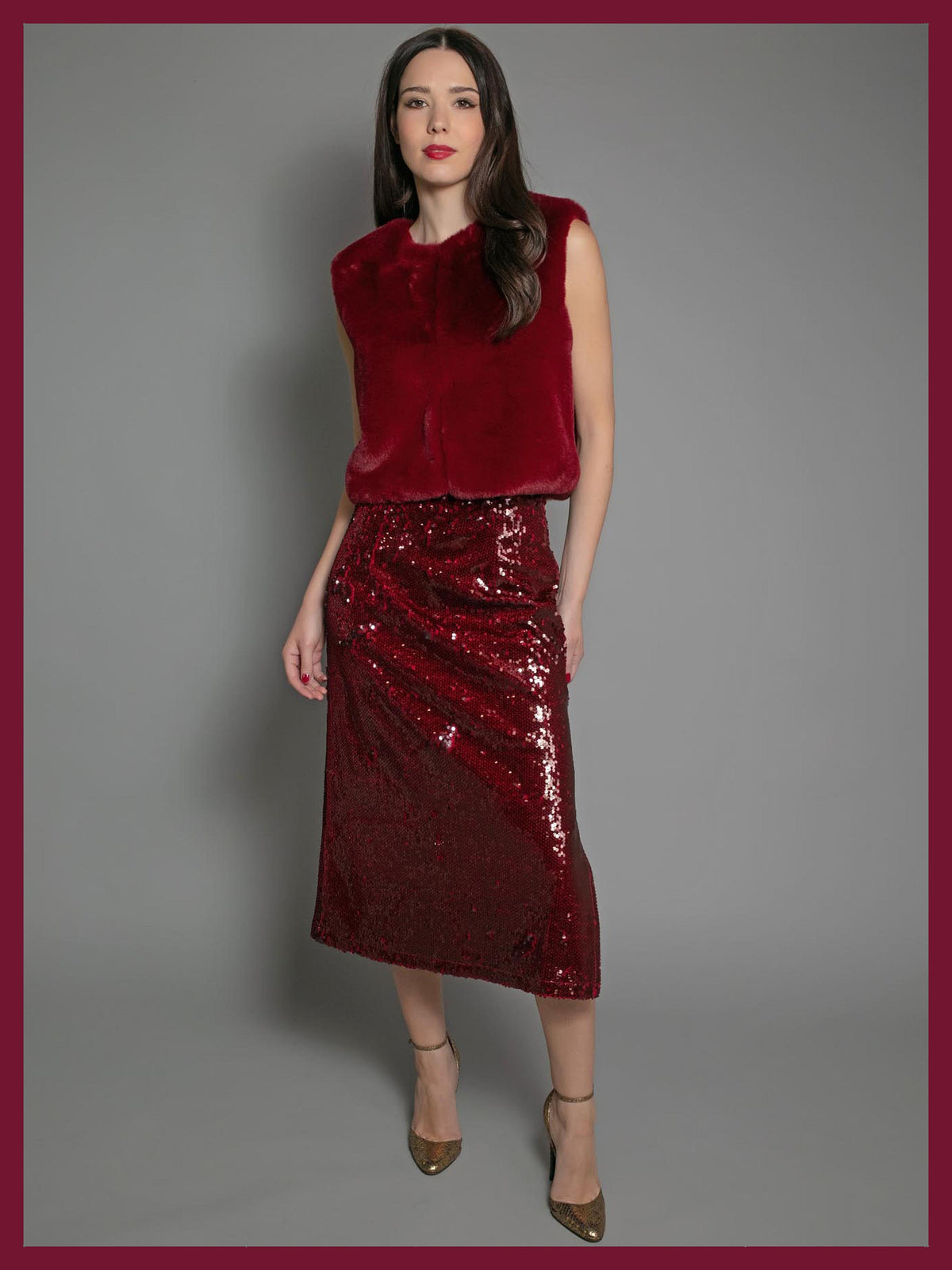 EDELWEISS GILET IN RED