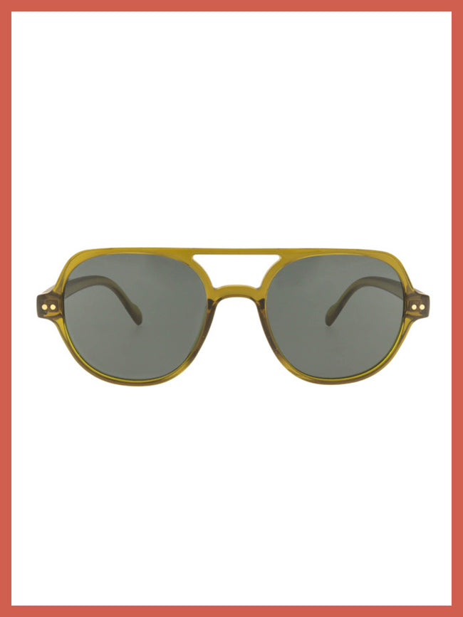 Freddie Aviator Sunglasses In Olive