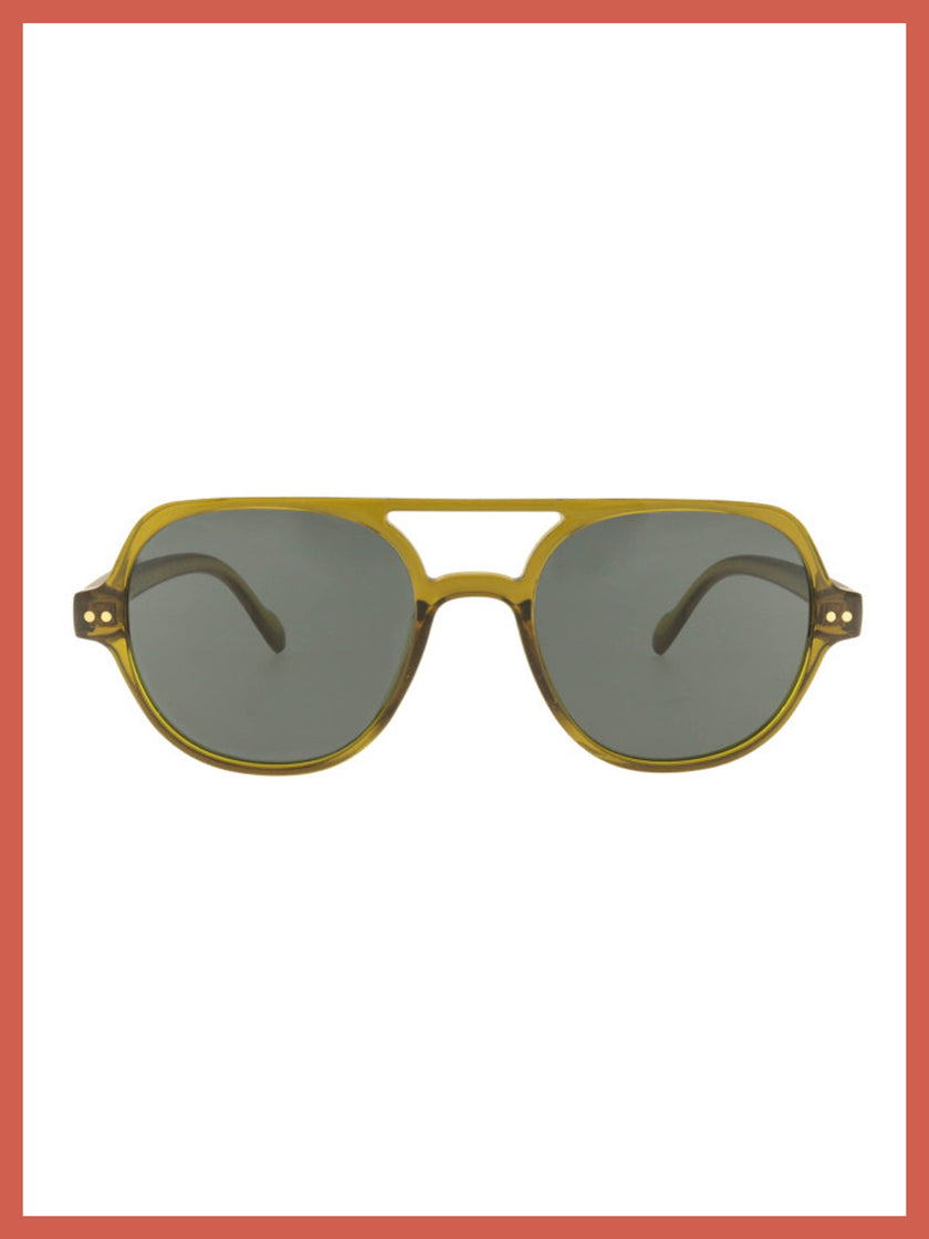 Freddie Aviator Sunglasses In Olive