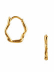 Orelia Organic Wave Huggie Hoop
