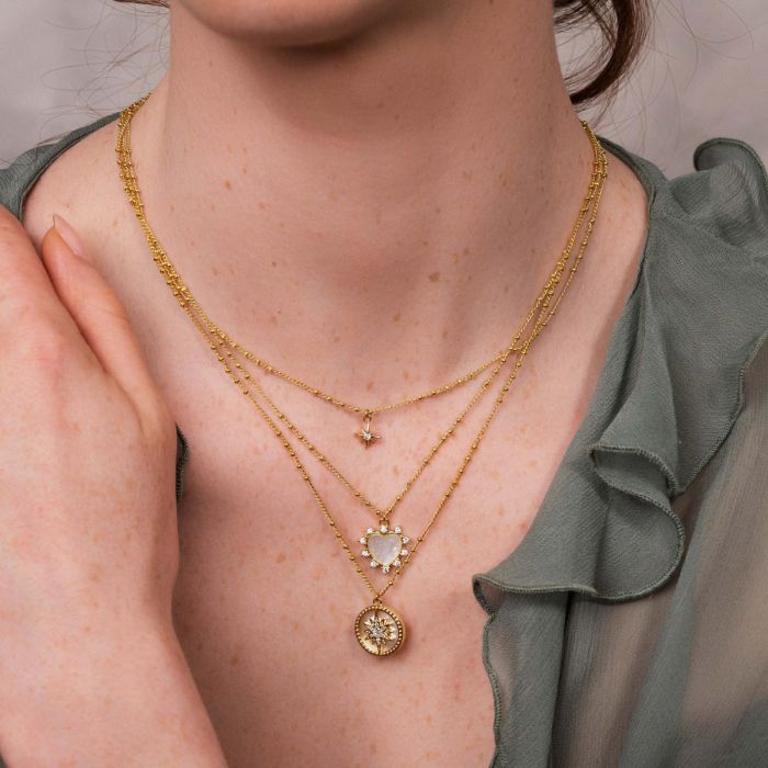 Linetta Necklace - Gold & White