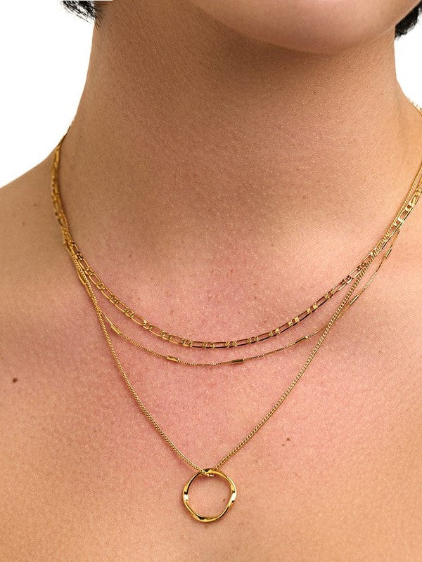 Orelia Open Circle Chain 3pk