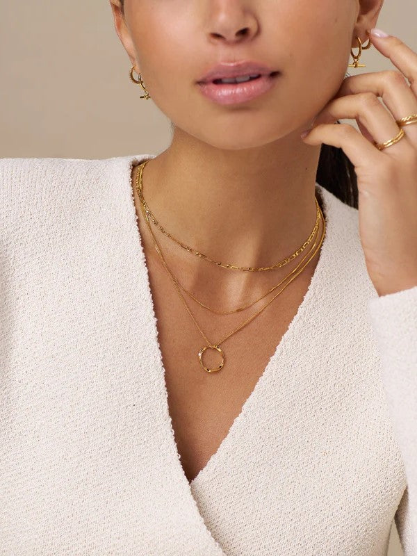 Orelia Open Circle Chain 3pk