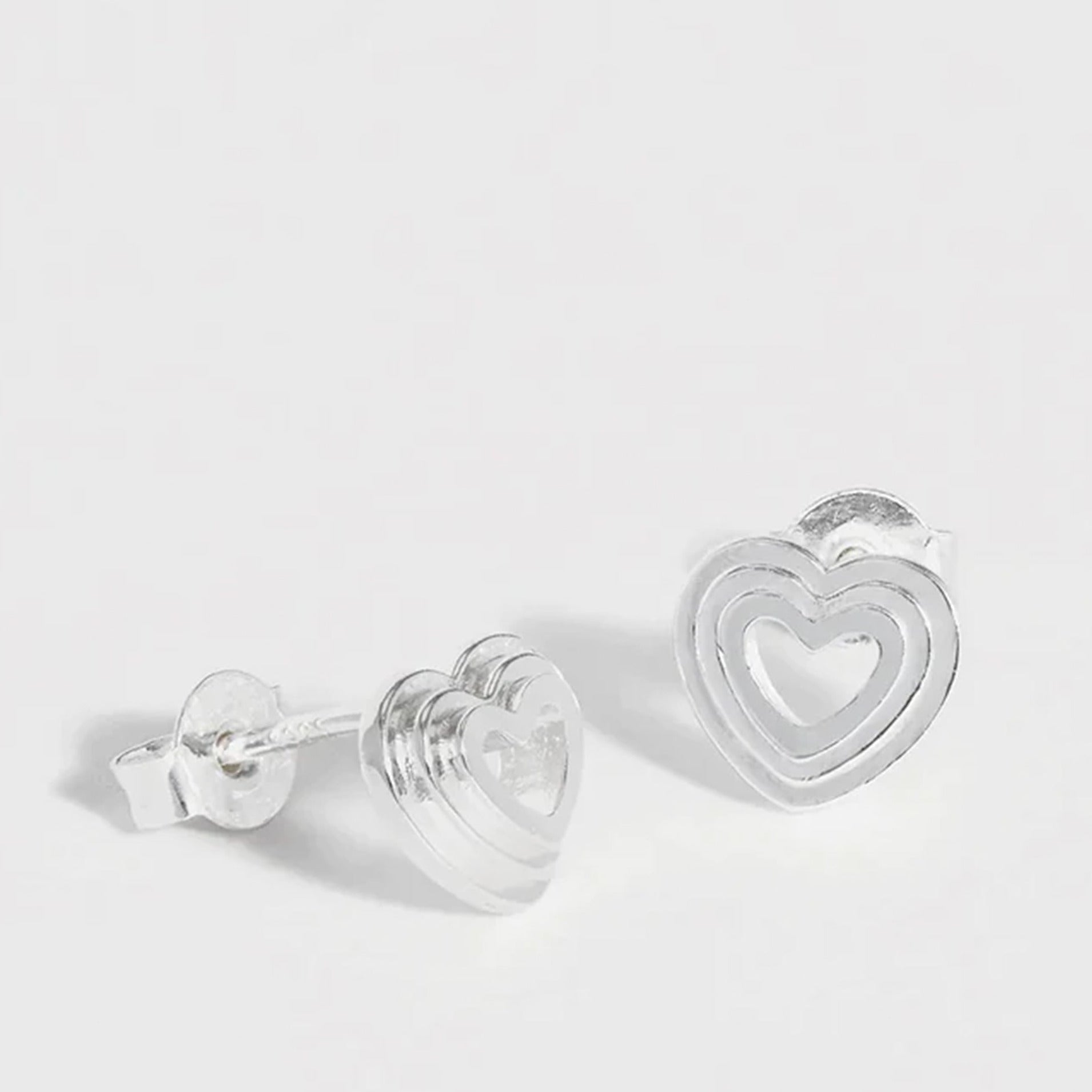 Layered Hearts Studs