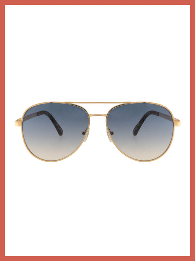 Maverick Classic Aviator Sunglasses In Gold