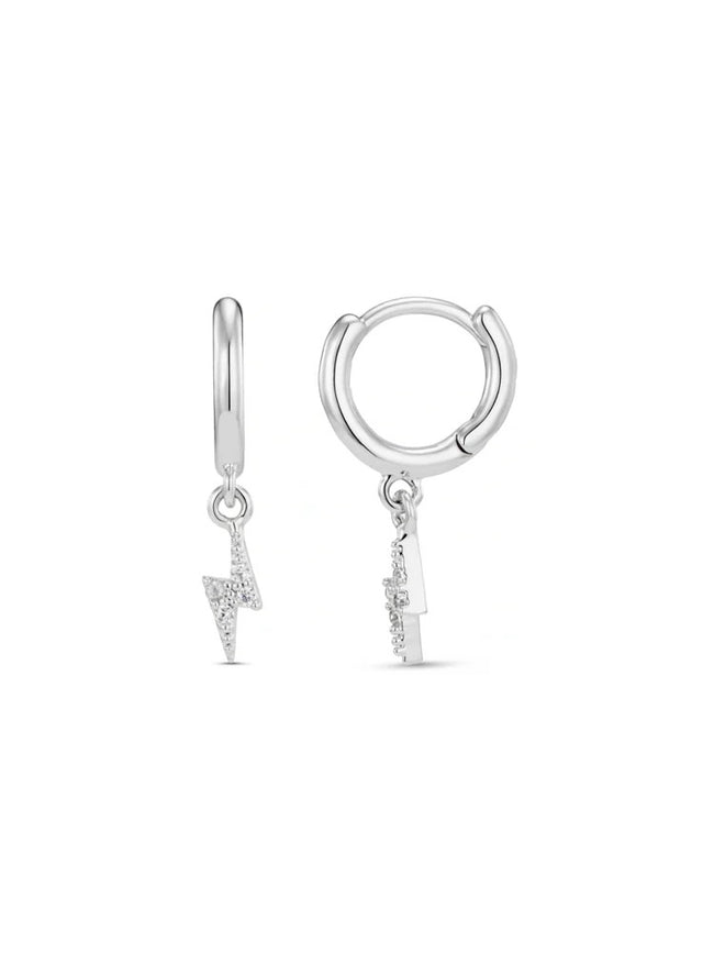 Pave Lightning Mini Micro Hoop