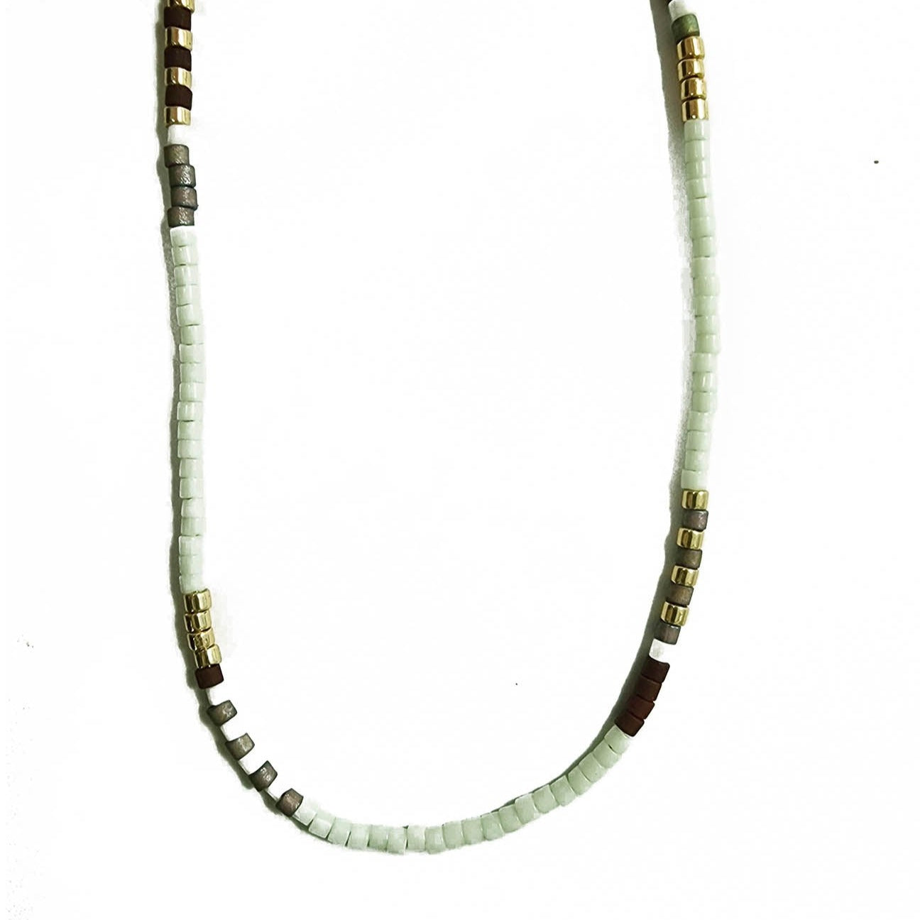 Beaded Necklace - Mint Mix