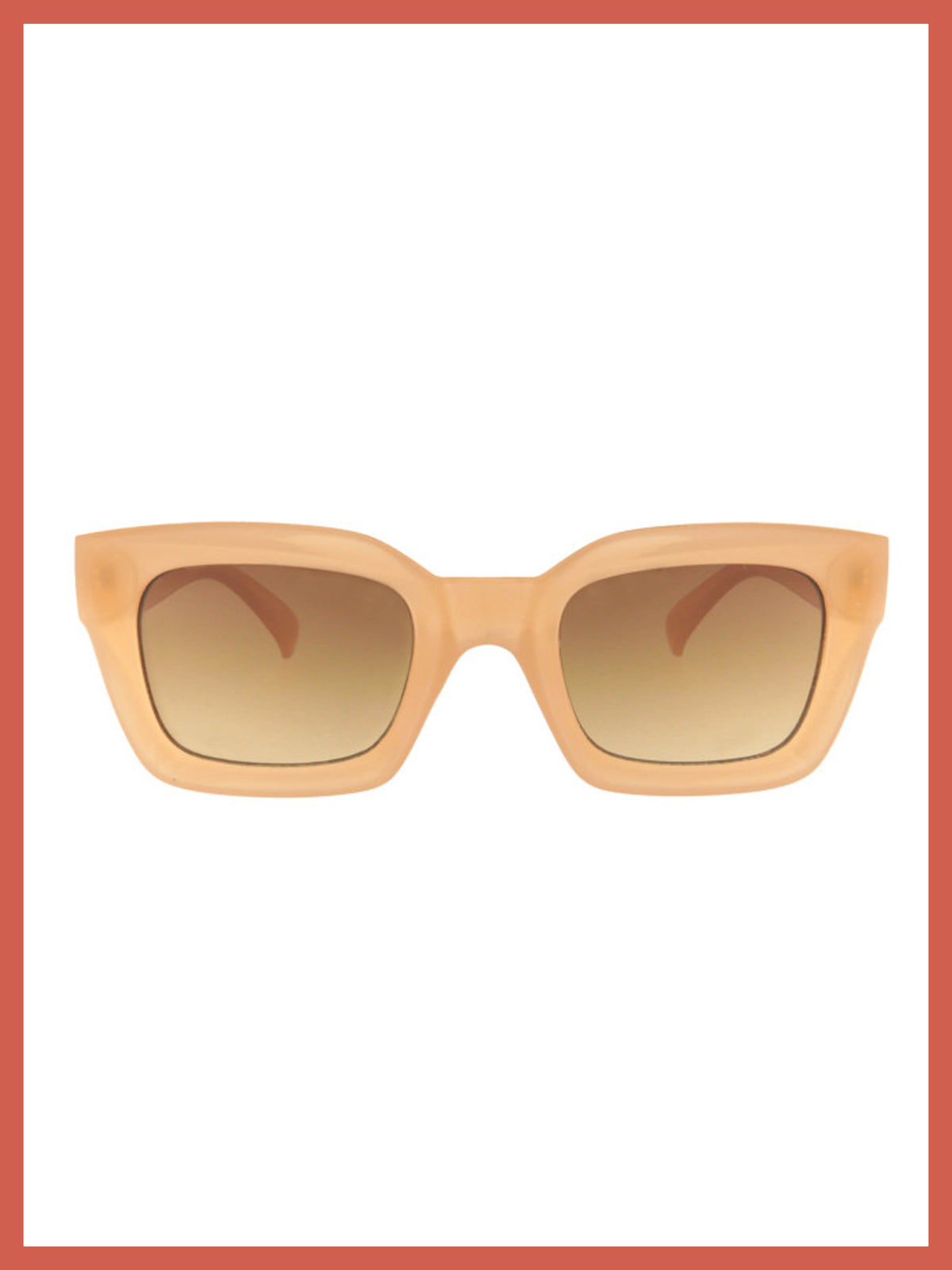 Rosie Vintage Rectangular Sunglasses In Pink