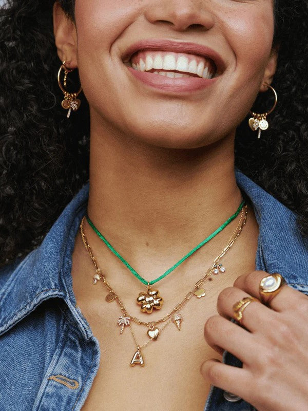 Mixed Eclectic Pave Charm Necklace