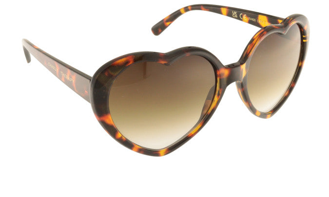 Sue Heart Sunglasses In Tortoise