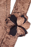 VERA CORSAGE SCARF IN BRONZE