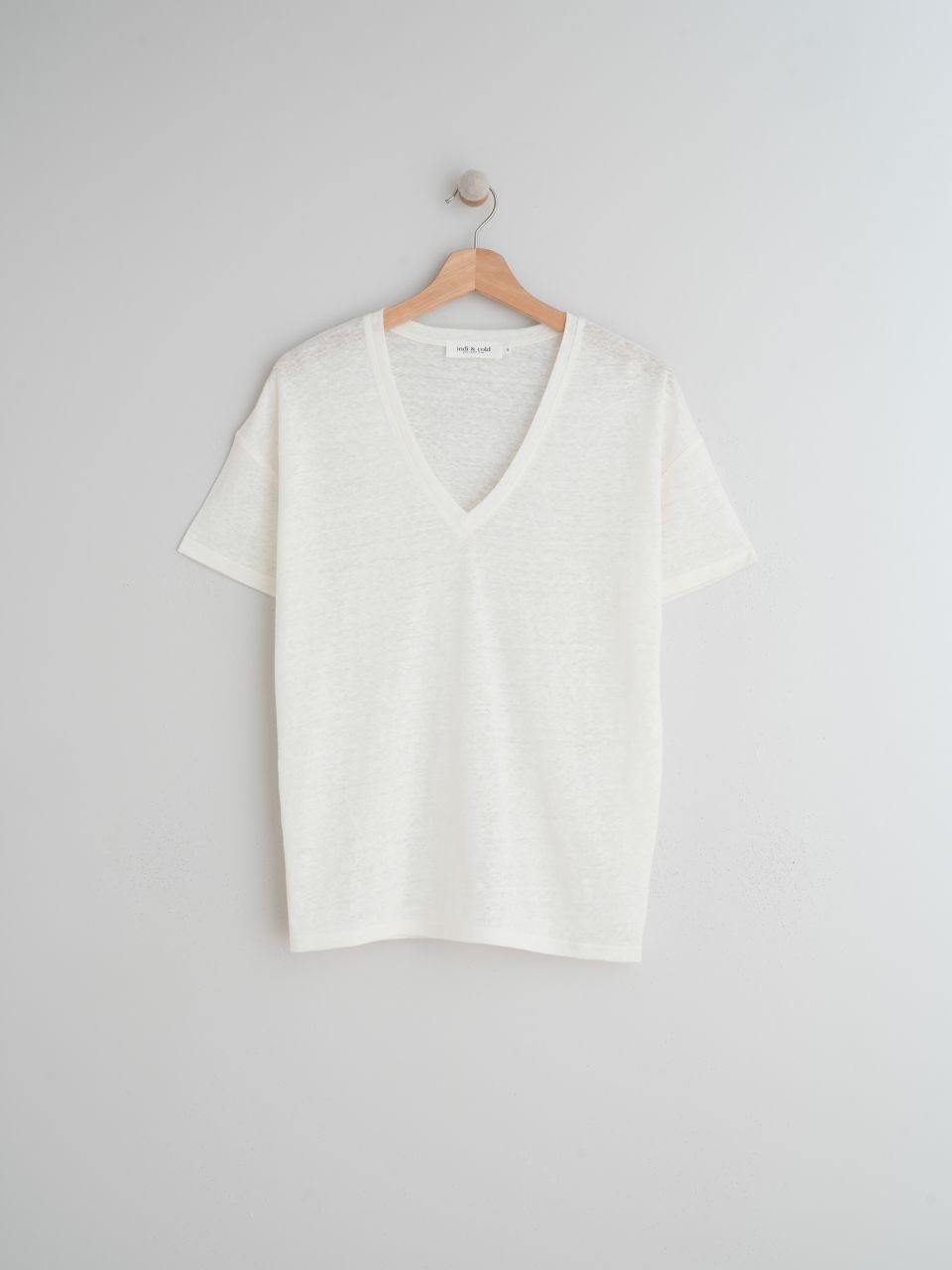 Basic V Neck TShirt - Ivory