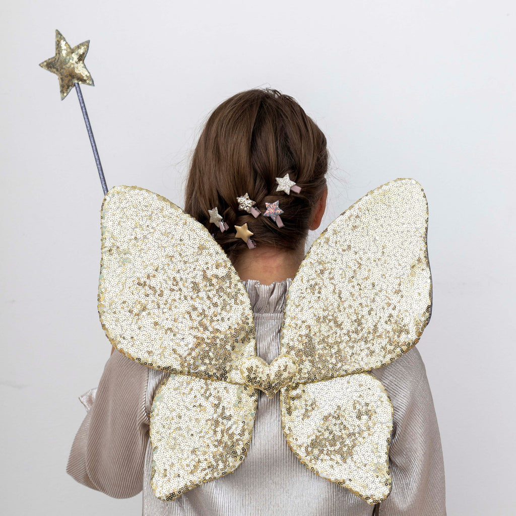 Sparkle Sequin Wings - Gold