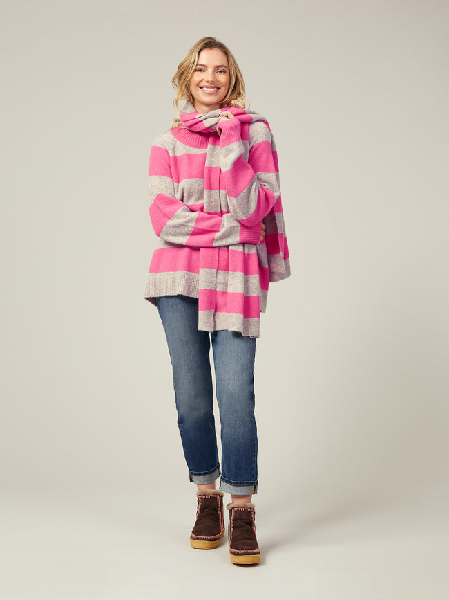 ALEXA SCARF-PINK MIX