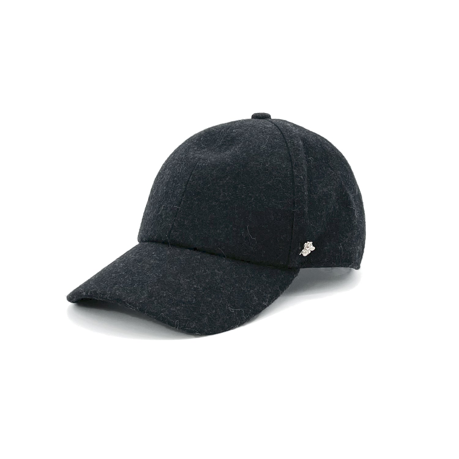 Nina Wool Baseball Cap - Black