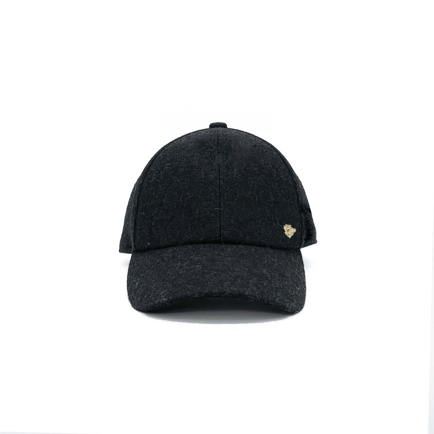 Nina Wool Baseball Cap - Black