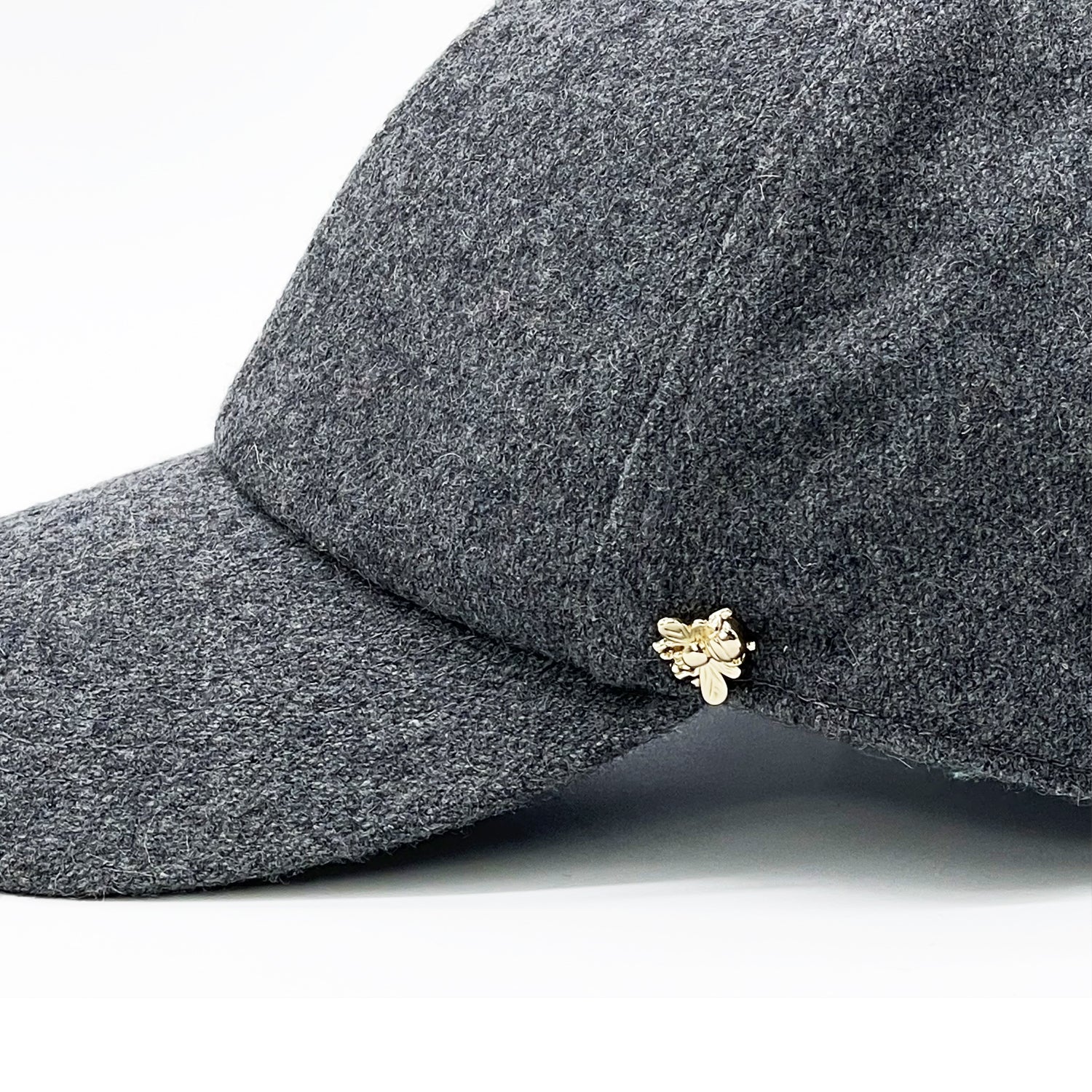 Nina Wool Baseball Cap - Grey