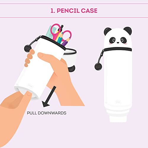 Kawaii Panda - 2 in 1 Soft Silicone Pencil Case
